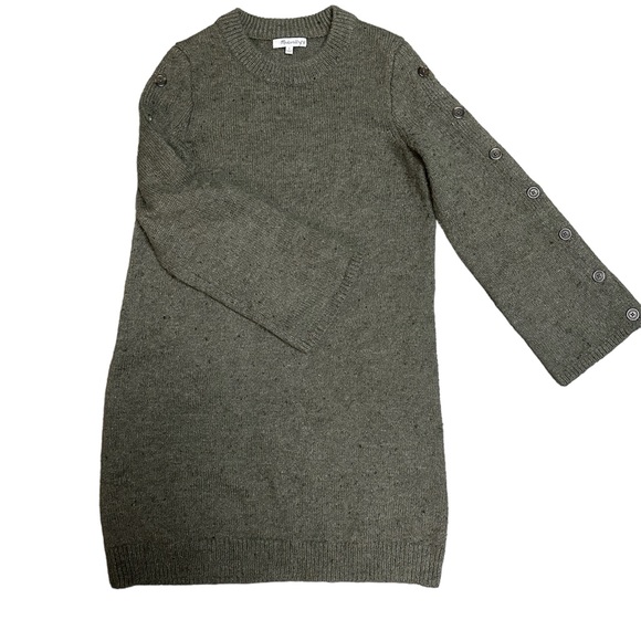 Madewell Donegal Button-Sleeve Sweater-Dress. Wool blend. - Picture 7 of 9